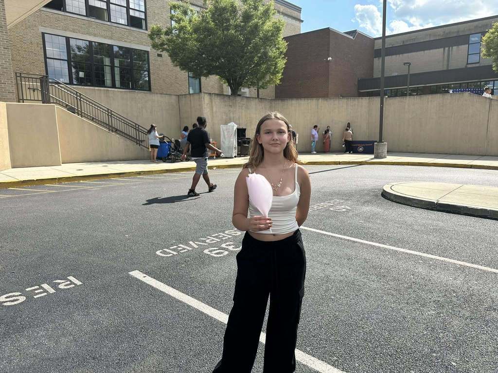 Student with Cotton Candy
