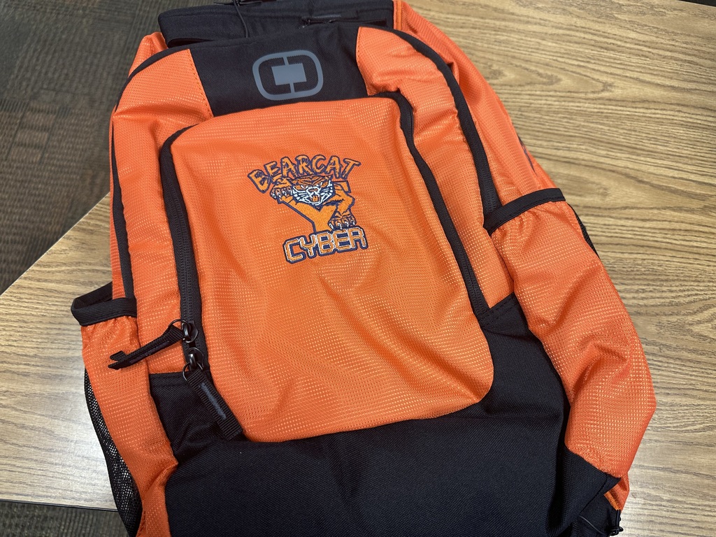 Bearcat Cyber Academy bookbag.
