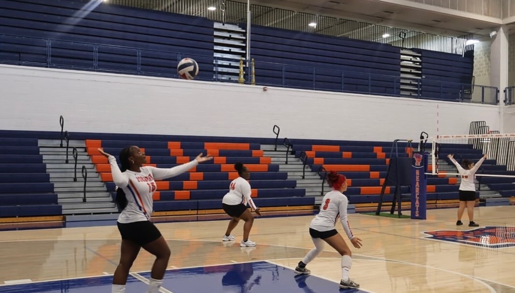 Bearcat Volleyball team during their first game of the 2025 Fall Season.