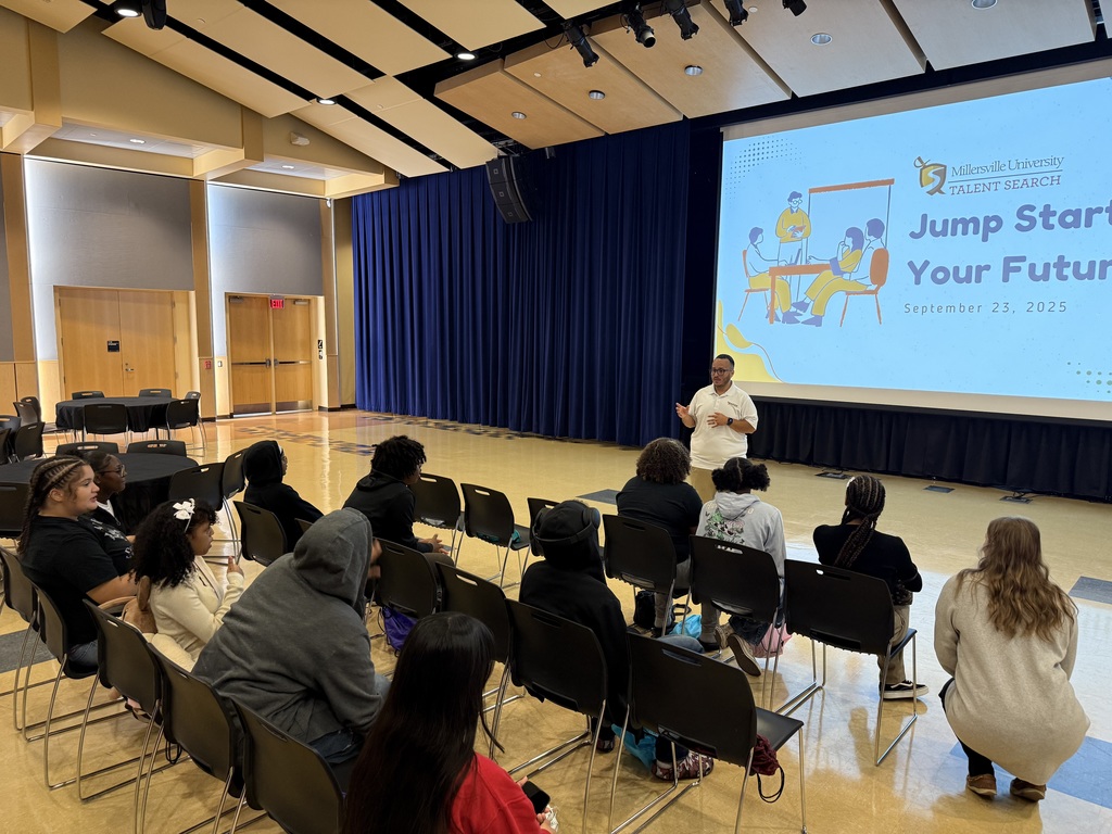 A group of William Penn Senior High School students listening to a lecture.