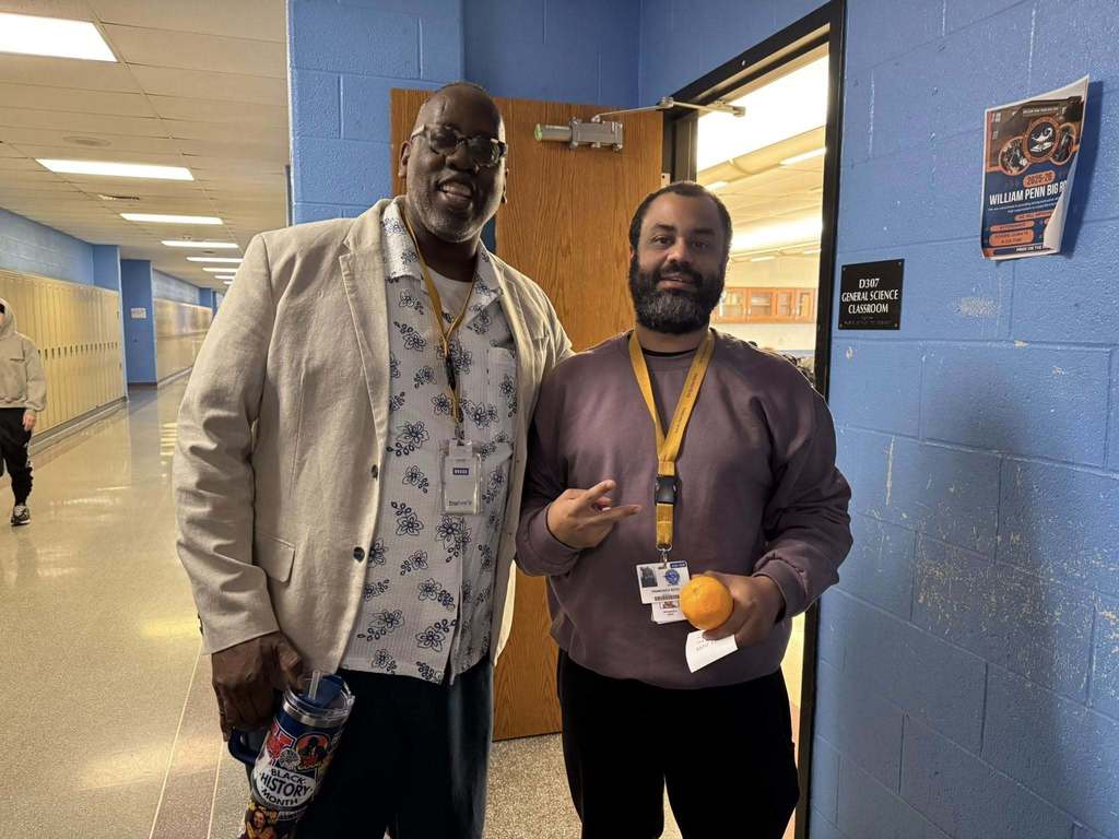 Members of District Leadership recently visited William Penn Senior High School to deliver various breakfast items to teachers and staff.