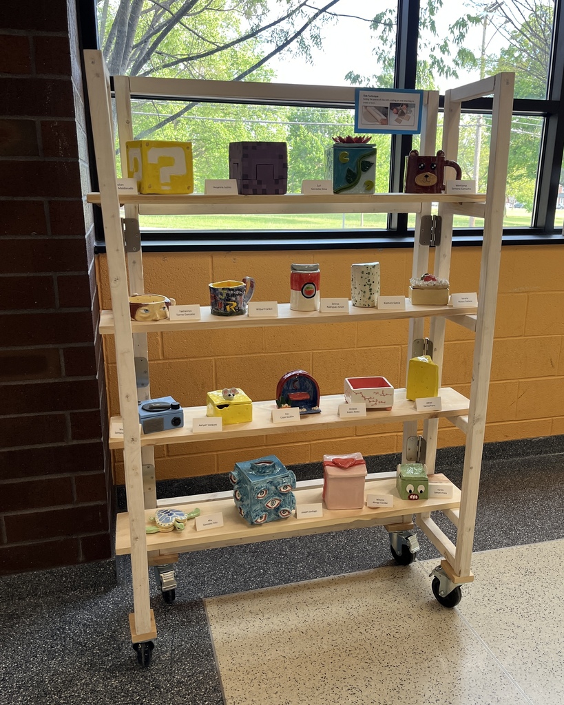 Display of various student artwork pieces during the recent William Penn Senior High School Art Show. 