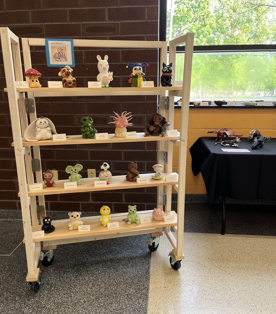 Display of various student artwork pieces during the recent William Penn Senior High School Art Show. 