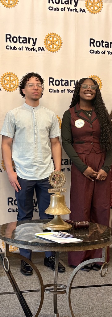 Two William Penn Senior High School students were recently recognized for winning the Rotary Club of York's recent Social Media Contest. 