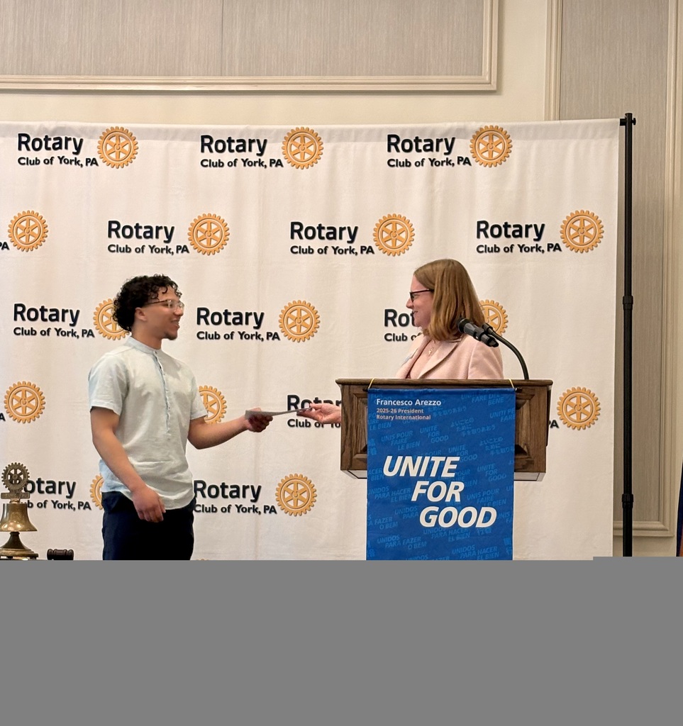 Two William Penn Senior High School students were recently recognized for winning the Rotary Club of York's recent Social Media Contest. 
