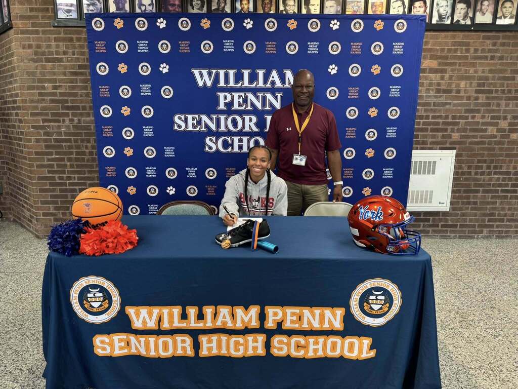 A group of William Penn Senior High School student athletes were recently celebrated for committing to continue their academic and athletic careers at the collegiate level.
