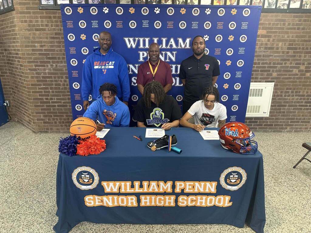 A group of William Penn Senior High School student athletes were recently celebrated for committing to continue their academic and athletic careers at the collegiate level.