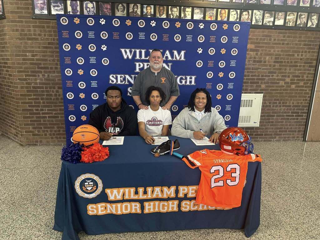 A group of William Penn Senior High School student athletes were recently celebrated for committing to continue their academic and athletic careers at the collegiate level.