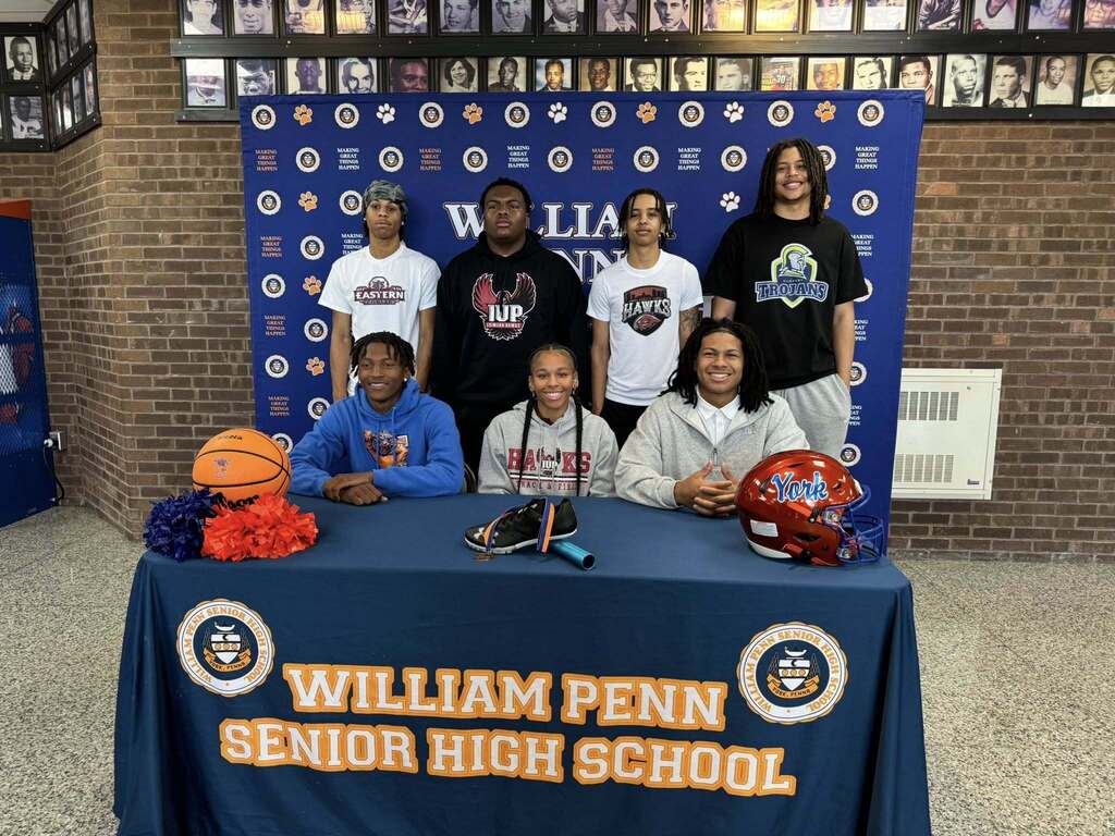 A group of William Penn Senior High School student athletes were recently celebrated for committing to continue their academic and athletic careers at the collegiate level.