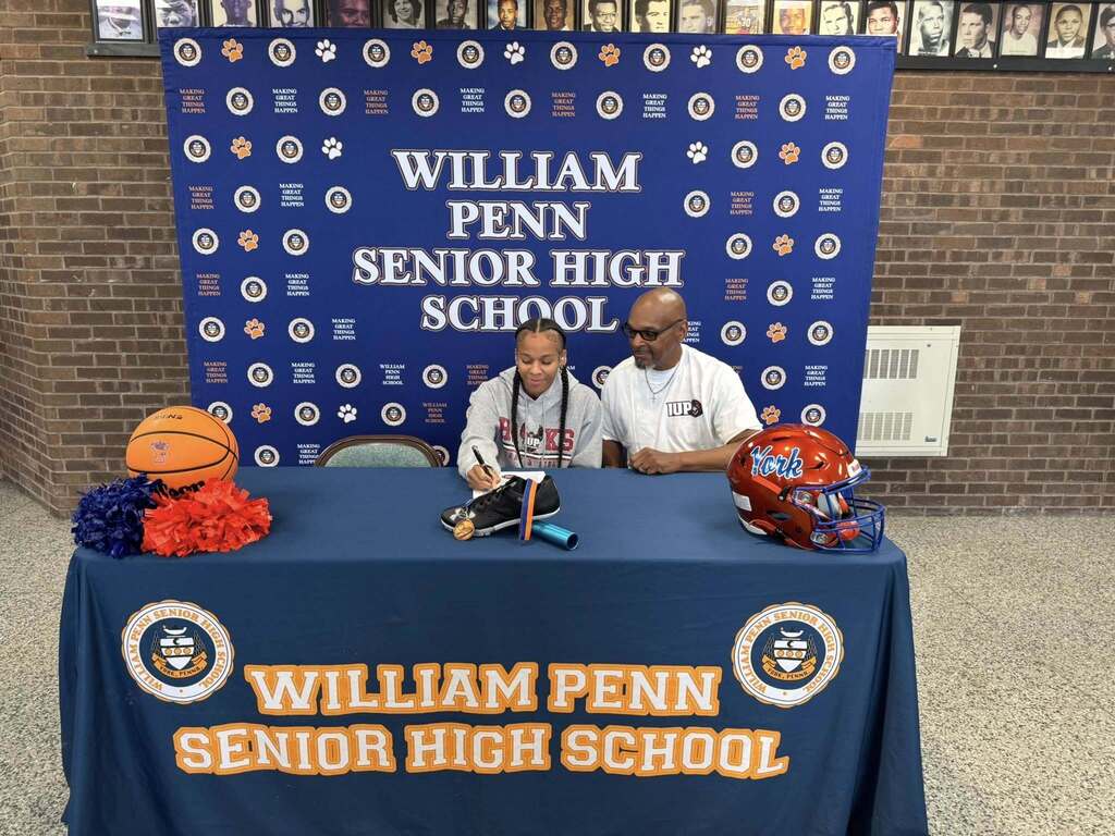 A group of William Penn Senior High School student athletes were recently celebrated for committing to continue their academic and athletic careers at the collegiate level.