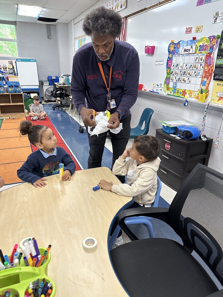 A group of Hannah Penn Pre-K students recently made and tested stomp rockets with help from district staff member, Mr. Troy Rice and his student helpers.