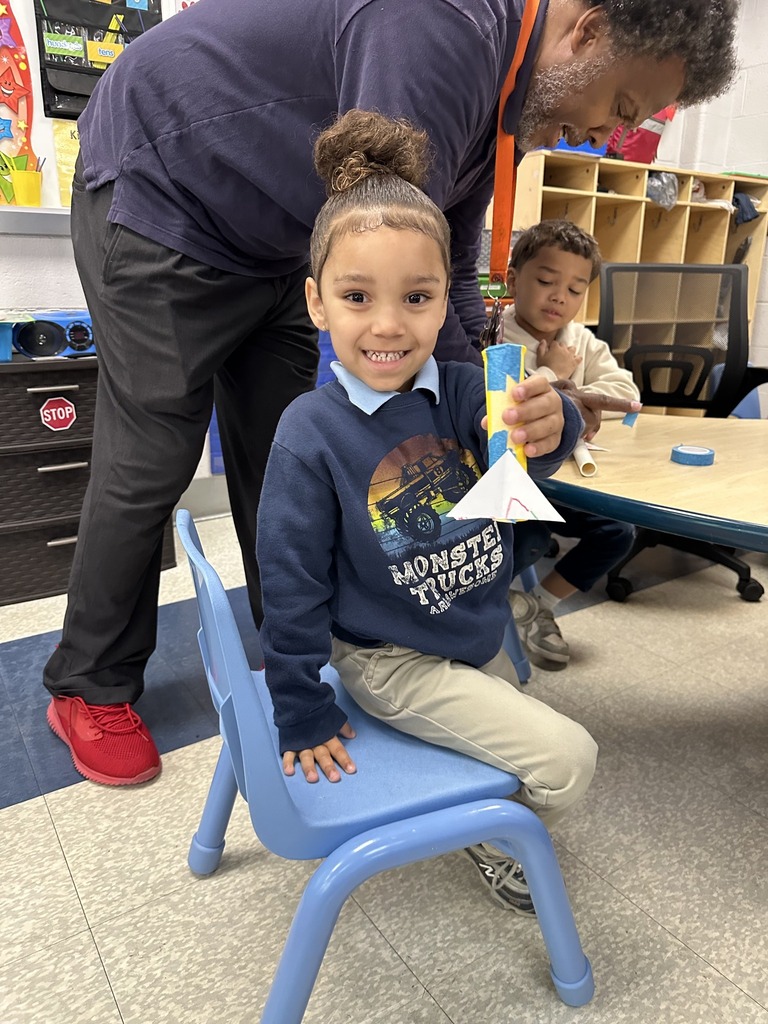 A group of Hannah Penn Pre-K students recently made and tested stomp rockets with help from district staff member, Mr. Troy Rice and his student helpers.