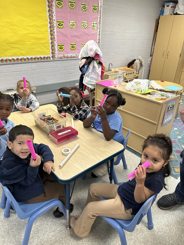 A group of Hannah Penn Pre-K students recently made and tested stomp rockets with help from district staff member, Mr. Troy Rice and his student helpers.