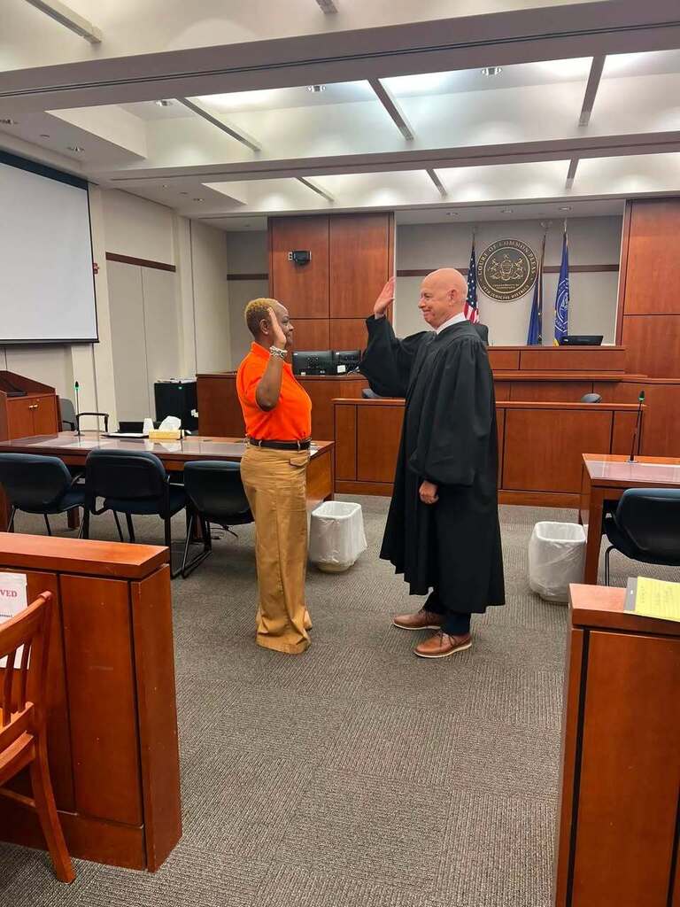 Dr. Portia Slaughter is officially being sworn in as the School District of the City of York's new Assistant Superintendent.