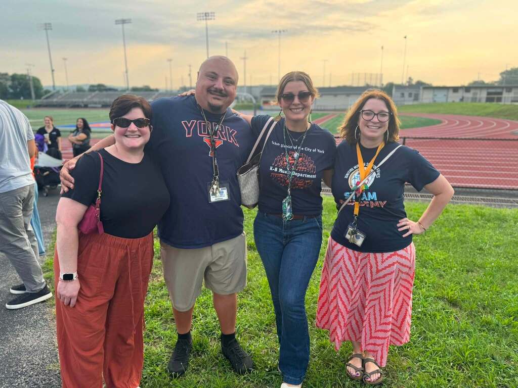 District teachers and staff came together for our district's annual opening day at Smalls Athletic Field.