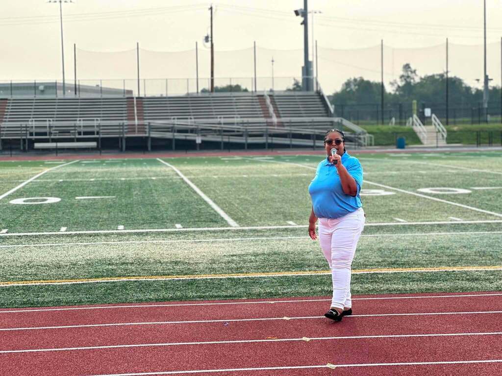 District teachers and staff came together for our district's annual opening day at Smalls Athletic Field.