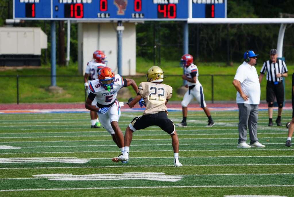 Our York High Boys Varsity Football team recently hosted their first scrimmage of the 2026 fall season.  