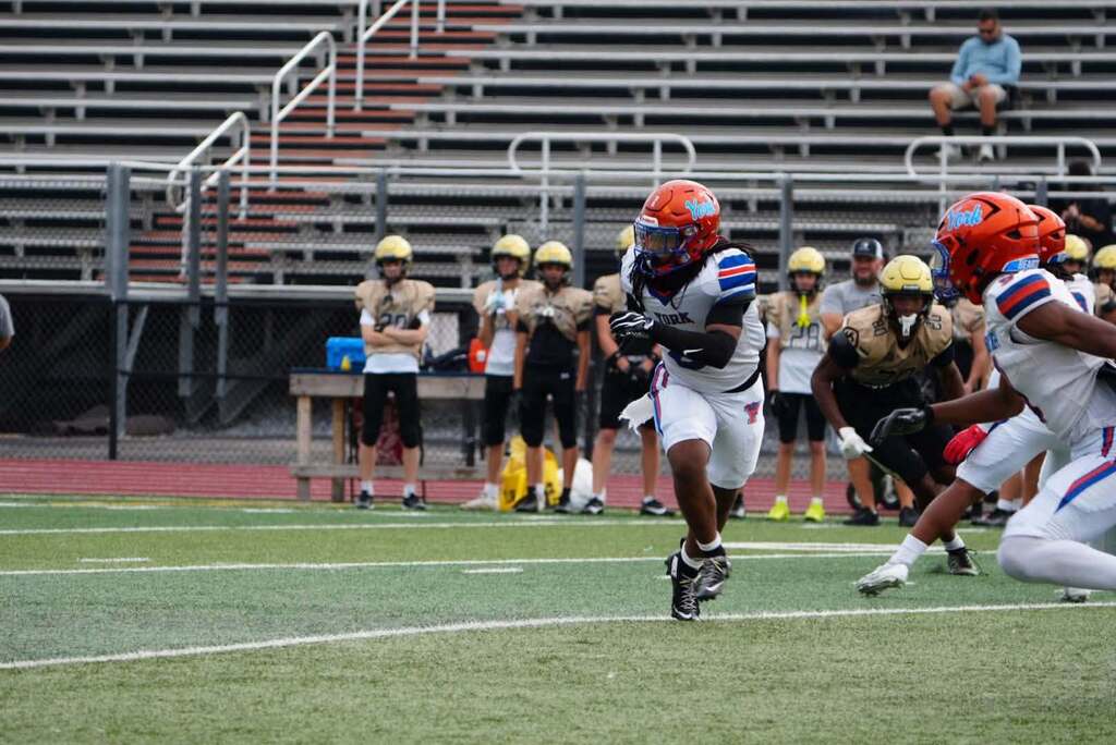 Our York High Boys Varsity Football team recently hosted their first scrimmage of the 2026 fall season.  