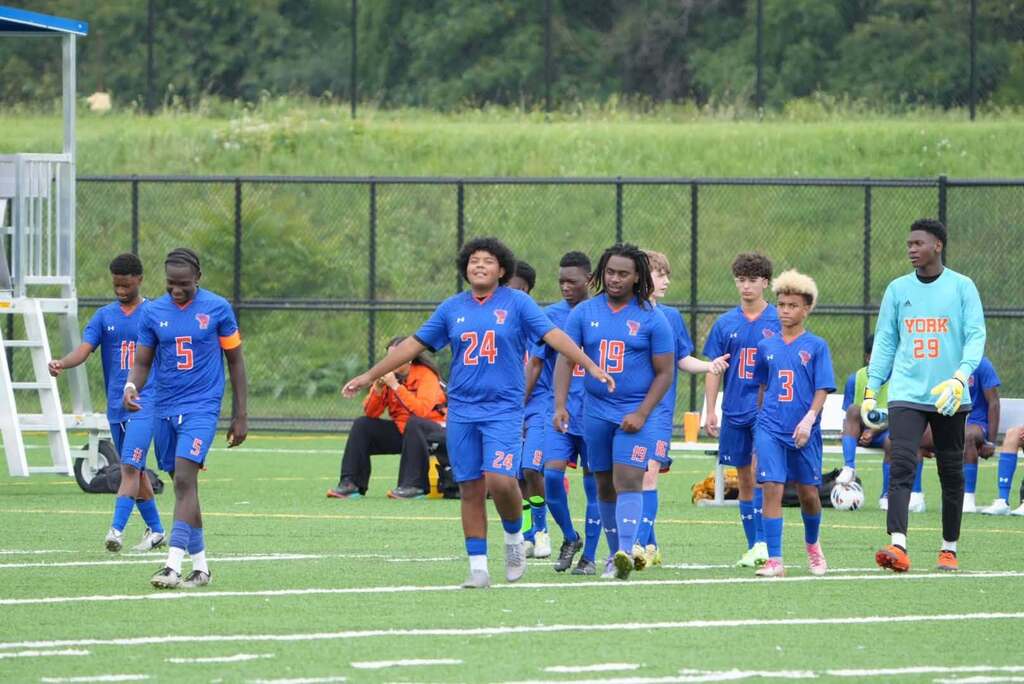 Our York High Boys Varsity Soccer team recently hosted their first scrimmage of the 2026 fall season.