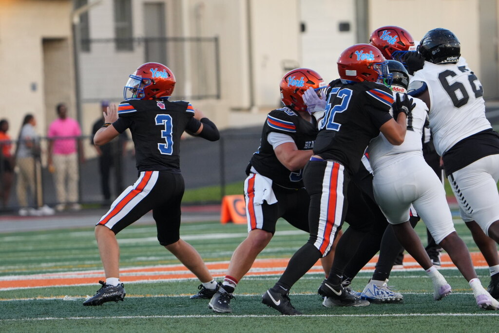 Our York High Boys Varsity Football team recently played against Harrisburg for their first game of the 2026 fall season.