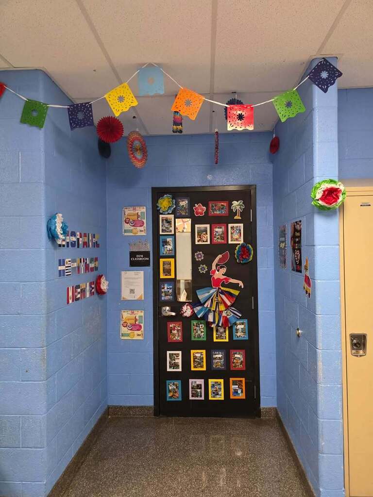 A group of William Penn Senior High School students recently decorated the inside of William Penn Senior High School with various homemade flags from Spanish-speaking countries in celebration of Hispanic Heritage Month.