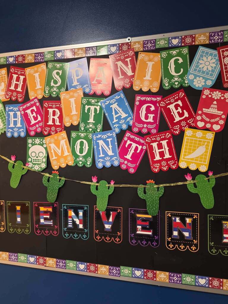 A group of William Penn Senior High School students recently decorated the inside of William Penn Senior High School with various homemade flags from Spanish-speaking countries in celebration of Hispanic Heritage Month.