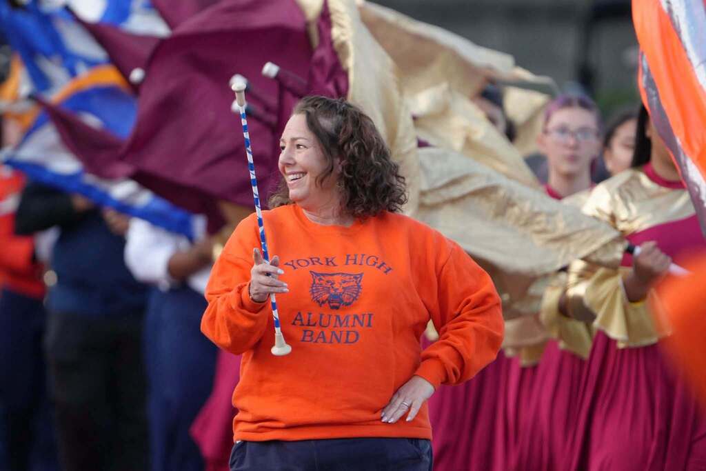 The William Penn Bearcat Marching Band, Middle School Bearcub Marching Band, and members of the York High Alumni Band recently performed at Band Night 2026.