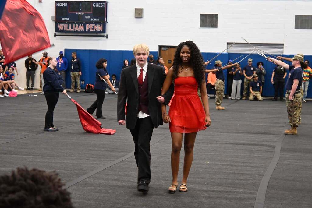 William Penn Senior High School students and staff recently participated in their annual pep rally in a school gymnasium.