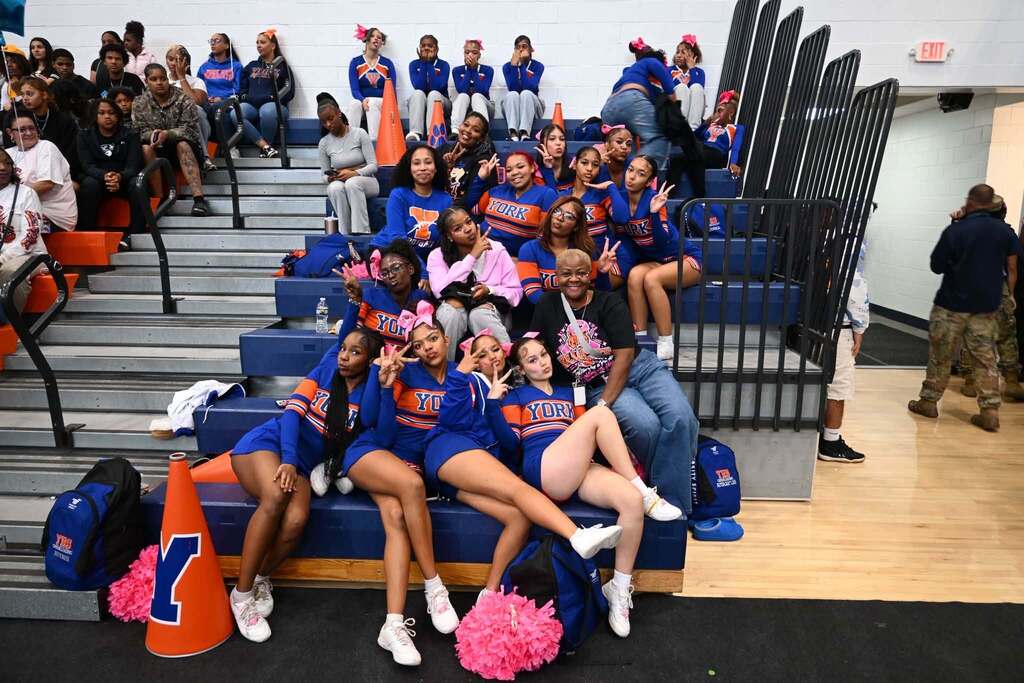 William Penn Senior High School students and staff recently participated in their annual pep rally in a school gymnasium.
