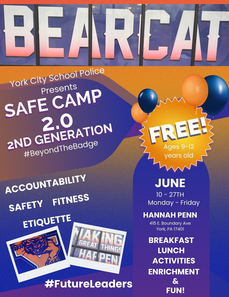 Poster for York City School Police Safe Camp 2.0