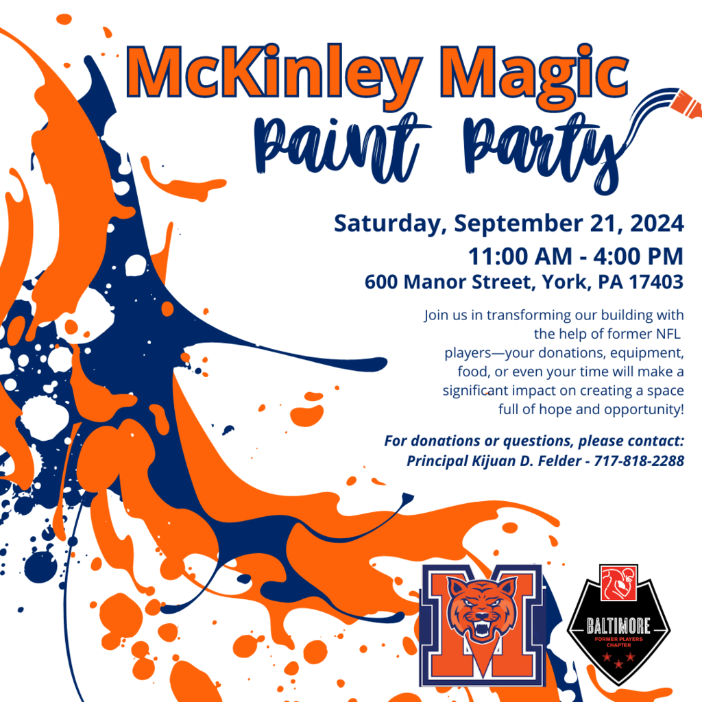 McKinley Magic Paint Party English Flyer