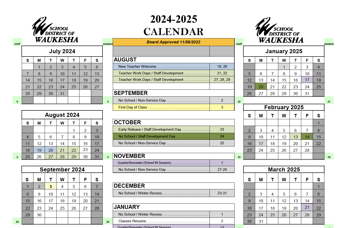 ReoNa School Calendar 2020/2021 | nirnor inc. | works