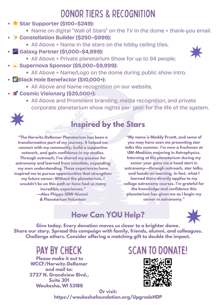 Donor Tiers & Recognition