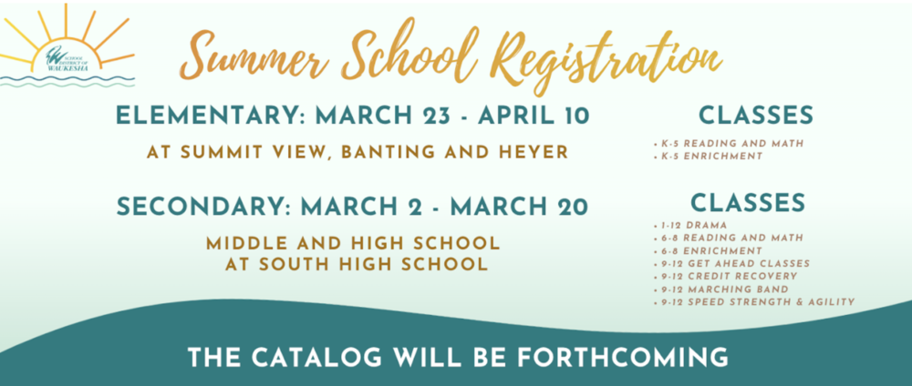 Summer School Registration 26'