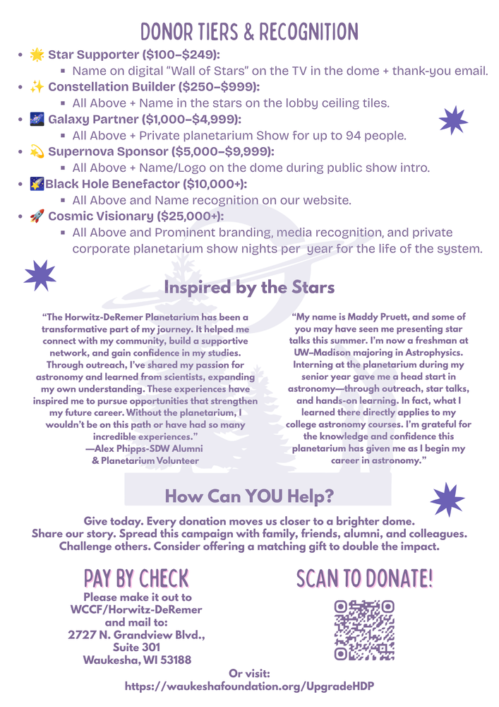 Donor Tiers & Recognition