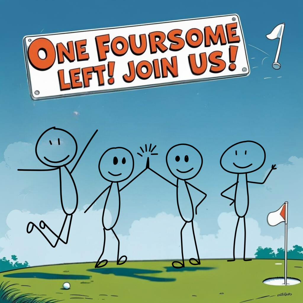 One foursome left