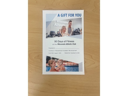 WEF Golf 2025 Auction Item - 90 day WAC membership