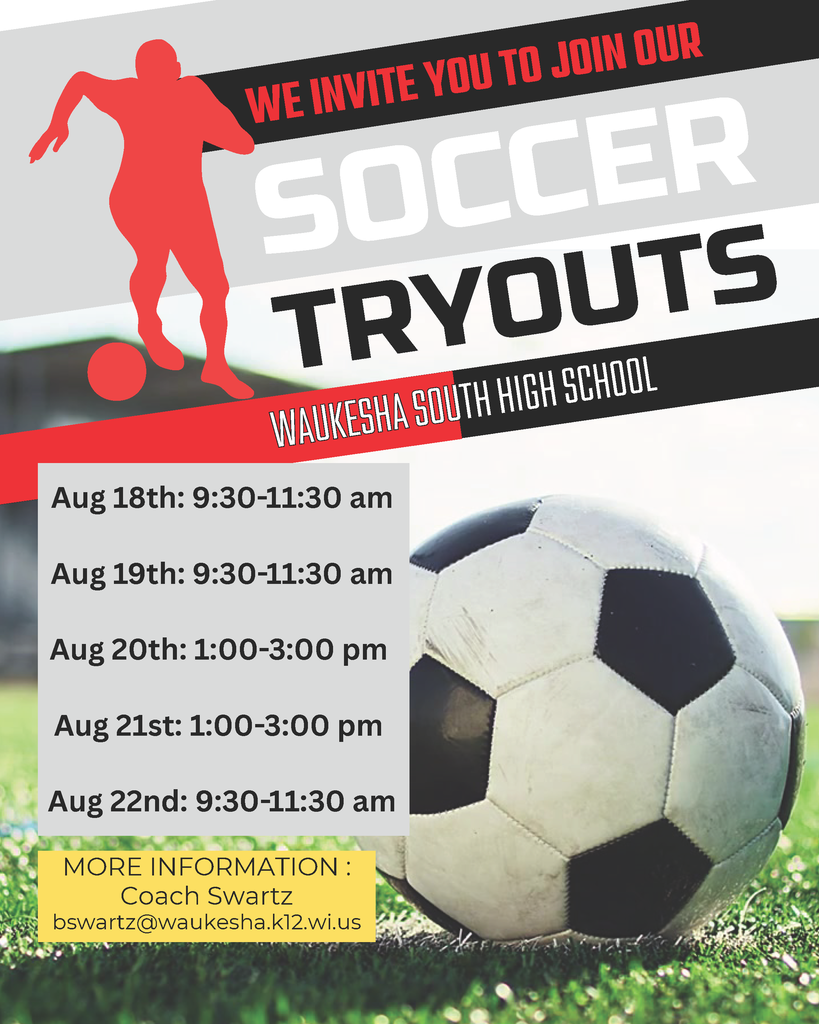 Boys soccer tryouts start August 18 at 9:30am