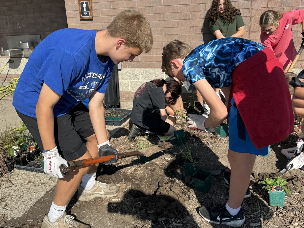 Students planting