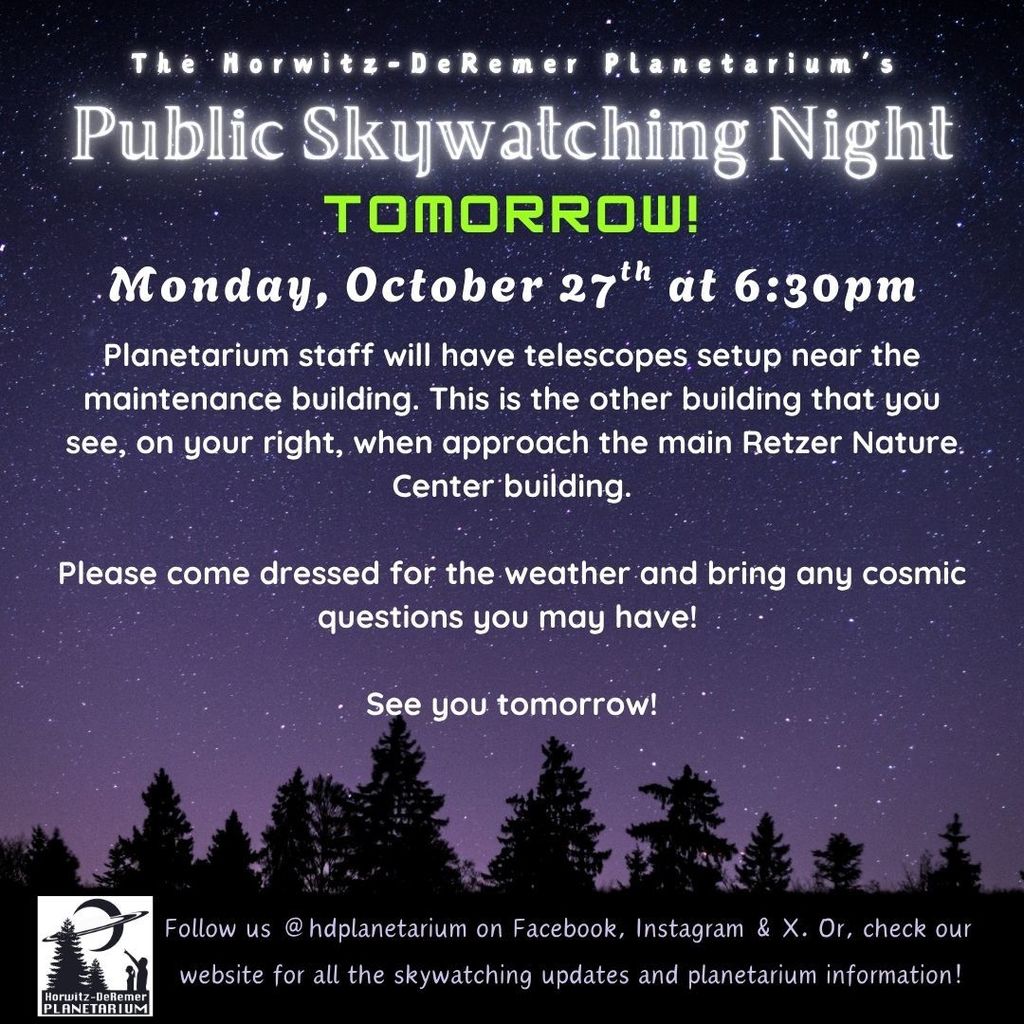 Final public skywatch of 2025.  Come join us!