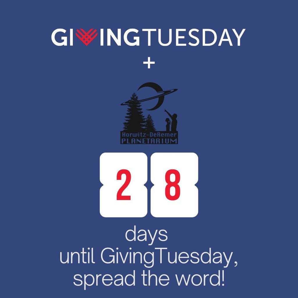 We’re gearing up for #GivingTuesday! This year, your support will help us upgrade our planetarium system and keep inspiring wonder in our community. Stay tuned for how you can make an impact! 