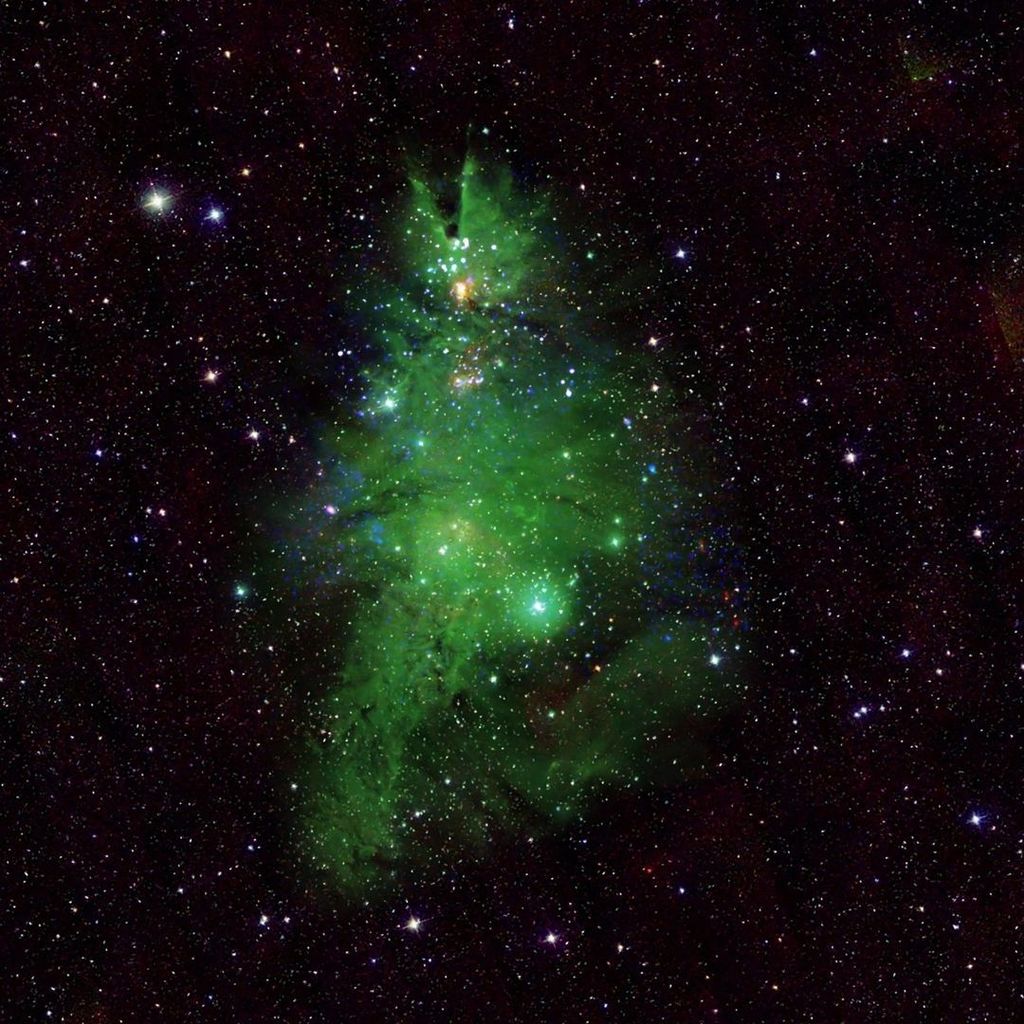 🌌✨ Fun Fact Friday! Did you know there’s a real object in space called the Christmas Tree Cluster? 🎄 The stars in this cluster (NGC 2264) form a triangular shape that looks just like a glowing cosmic Christmas tree — twinkling lights and all! ⭐🌠 Space really brought the holiday spirit this season! SOURCE: nasa.gov
