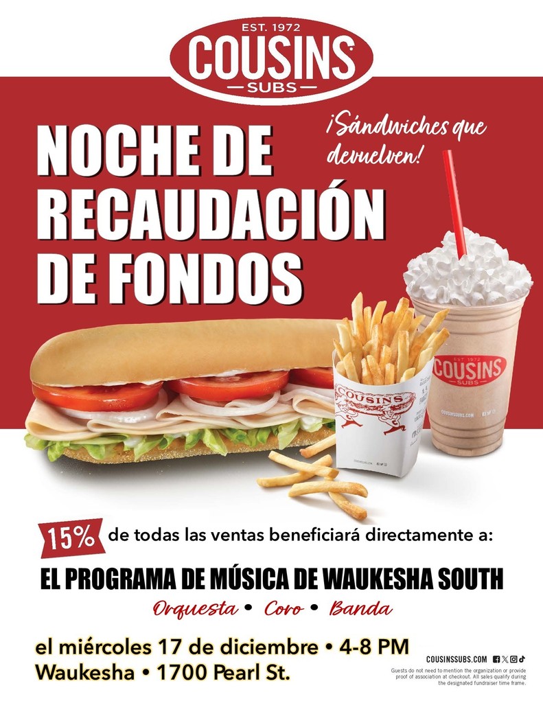 Cousins Fundraiser Night for South Music