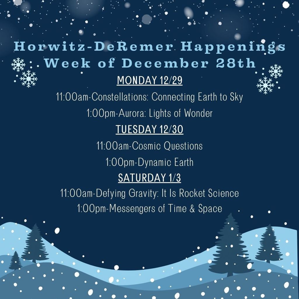 We have a few more bonus days of shows during winter break this week!   Be sure to enjoy your last few days of 2025...we'll see you in 2026!  #wherethestarshangout 