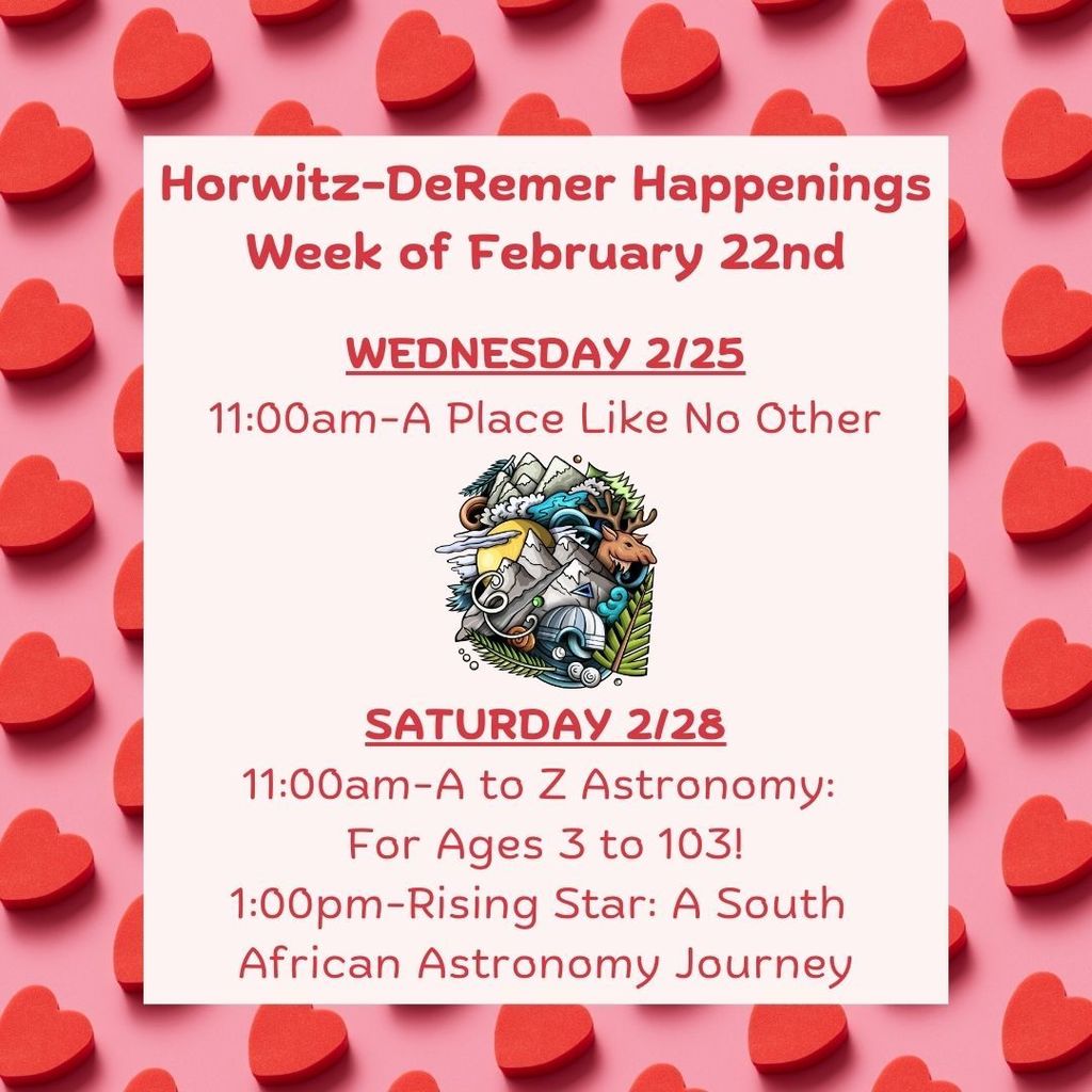 Welcome to the last week of February! We have three great shows for you to check out if you can. Hope to see you under the dome soon! #wherethestarshangout