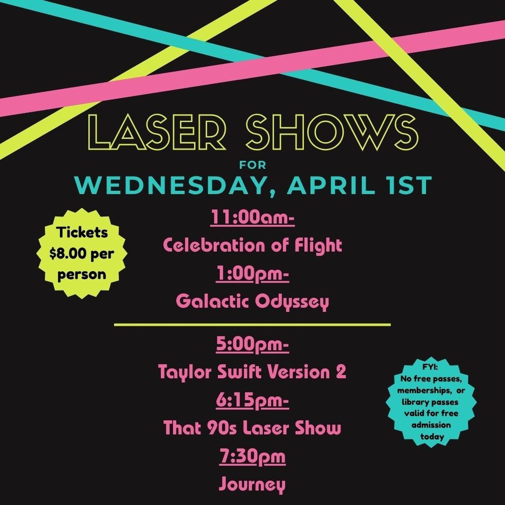 "Are you ""staycationing"" for spring break?  If so, have you visited the planetarium yet?! Check out our schedule for today! Purchasing tickets in advance is always a good idea at www.ticketleap.events/events/hdplanetarium.   OH! And, don't forget to look UP tonight at the Pink Full Moon! 🌕 #wherethestarshangout"