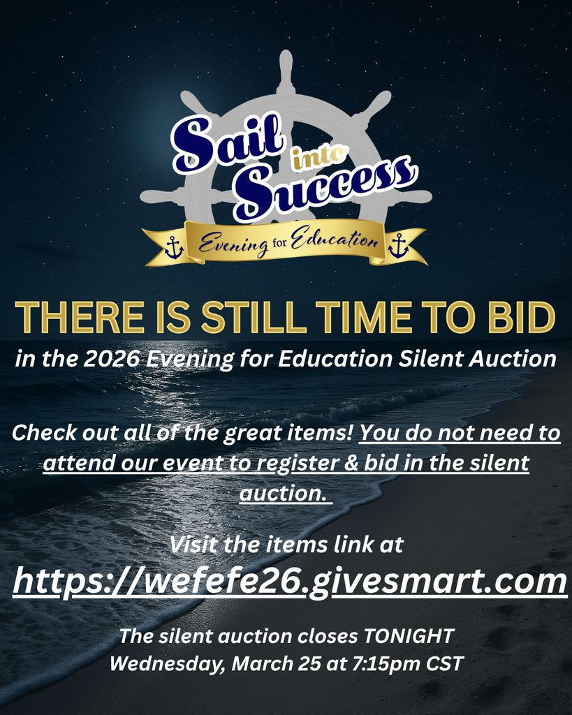 Silent auction closes tonight http: //wefefe26.givesmart.com
