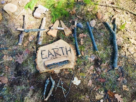 Earth Day made with natural materials