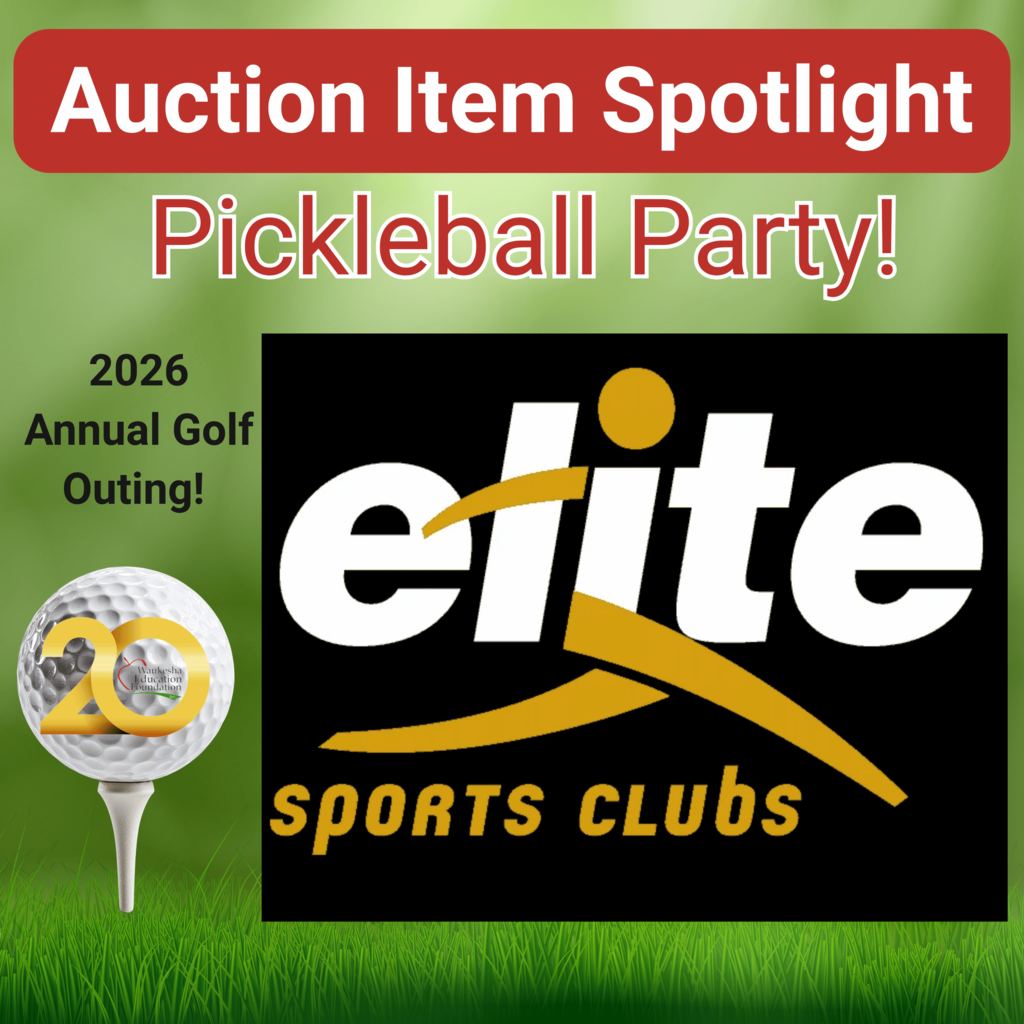 Green background with a golf ball and a logo. The logo says "Elite Sports Clubs" and has a yellow symbol.