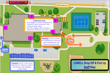 Drop Off and Pick-Up Map